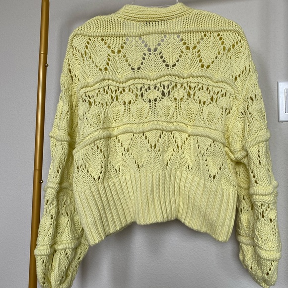 Zara Knit Jewel Button Cardigan in yellow - Picture 2 of 6